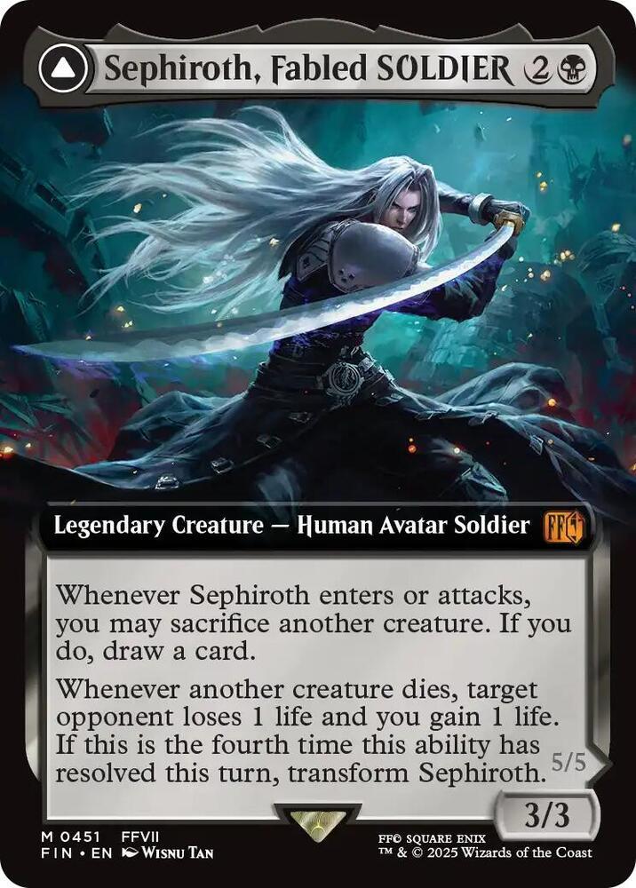 Sephiroth, Fabled SOLDIER [Extended Art Foil] #451