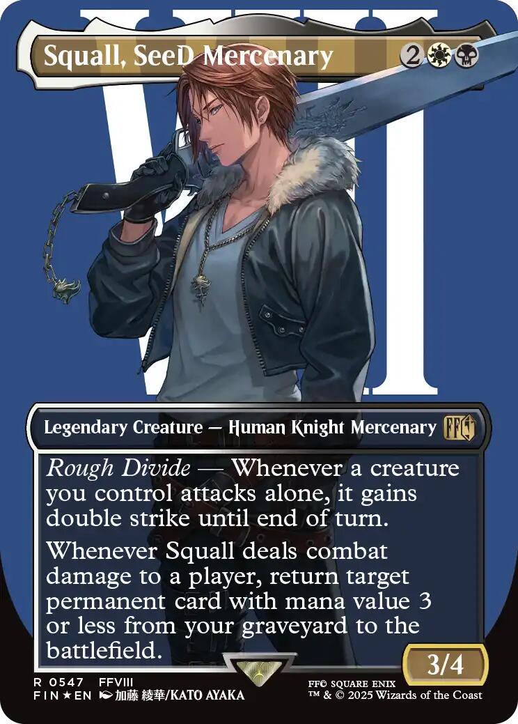 Squall, SeeD Mercenary [Borderless Surge Foil] #547