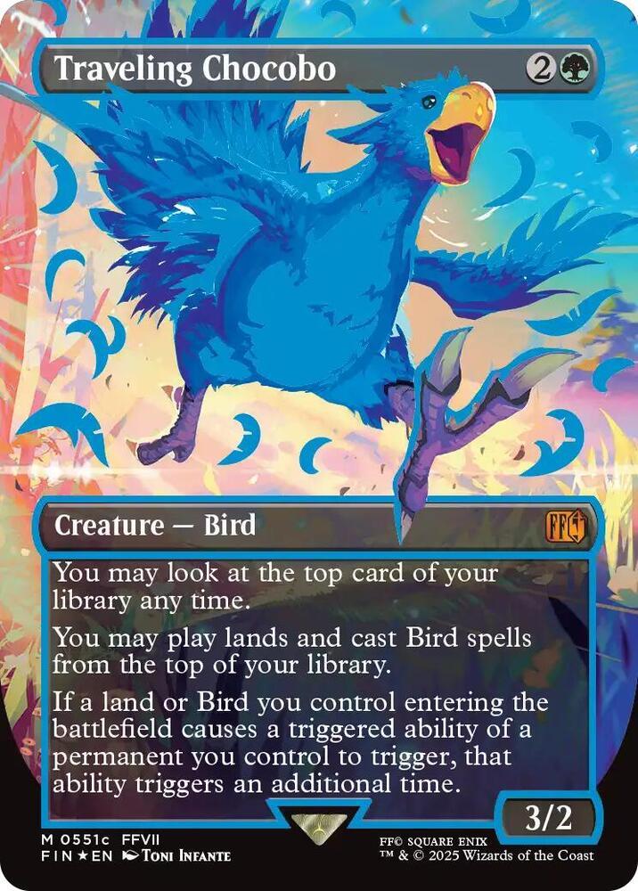 Traveling Chocobo [Borderless Blue Foil] #551c
