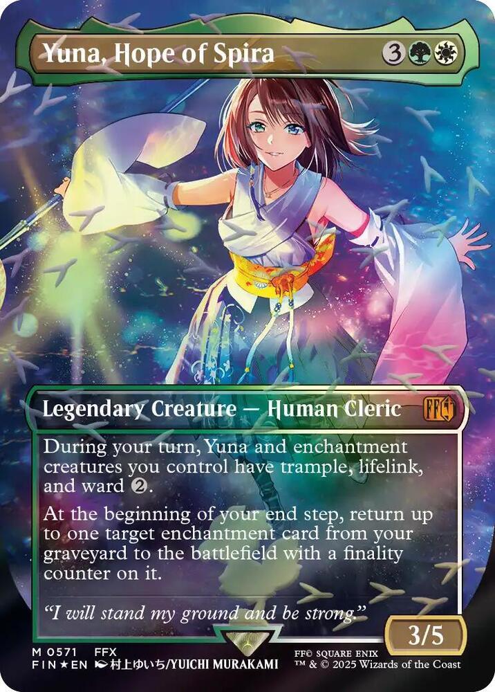 Yuna, Hope Of Spira [Borderless Foil] #571