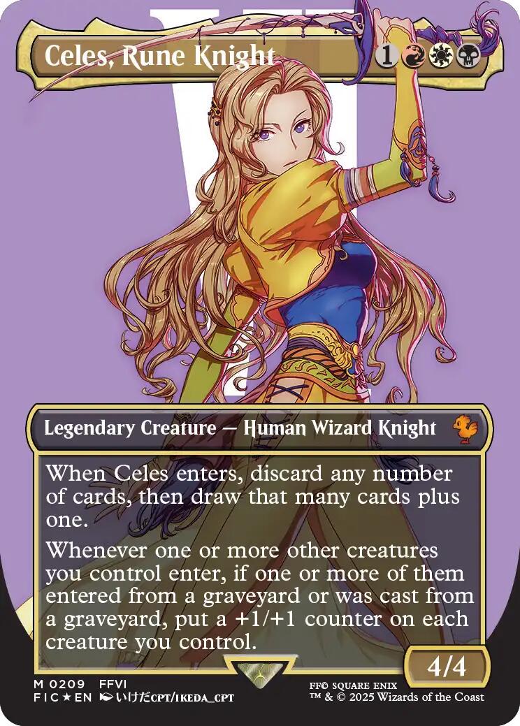 Celes, Rune Knight [Borderless Surge Foil] #209