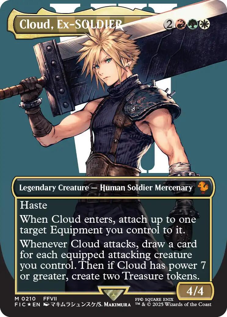 Cloud, Ex-SOLDIER [Borderless Surge Foil] #210