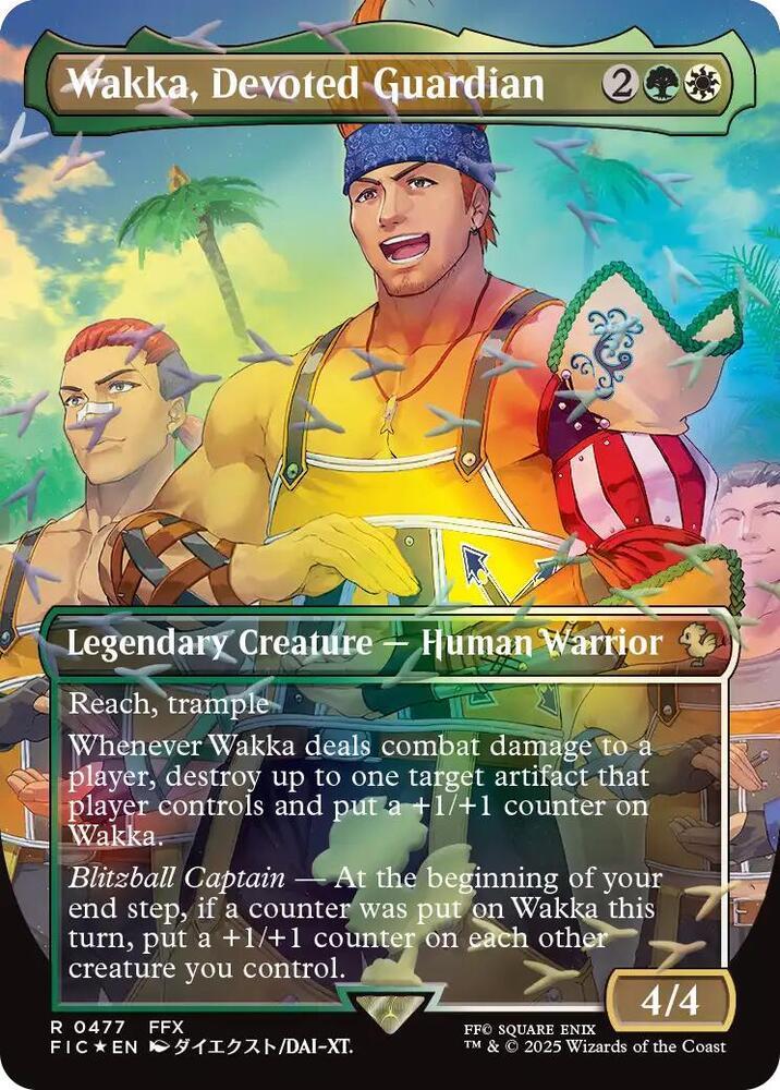 Wakka, Devoted Guardian [Borderless Foil] #477