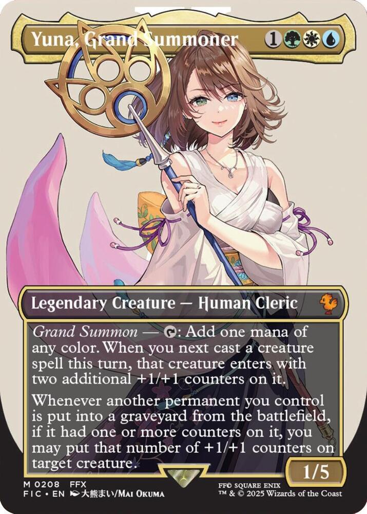 Yuna, Grand Summoner [Borderless Foil] #208