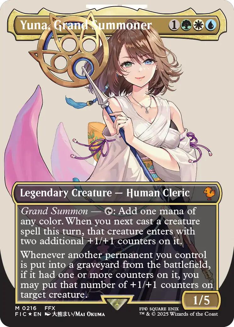 Yuna, Grand Summoner [Borderless Surge Foil] #216