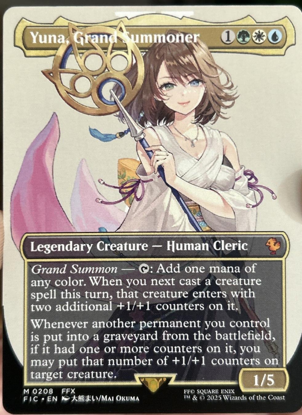 Yuna, Grand Summoner [Borderless] #208