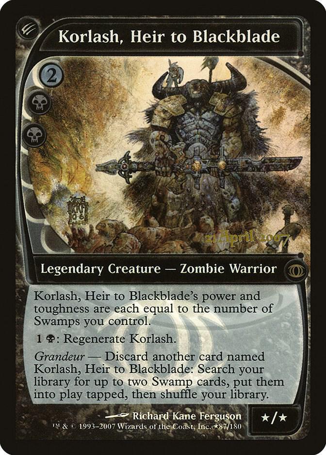 Korlash, Heir to Blackblade [Pre-Release] #87
