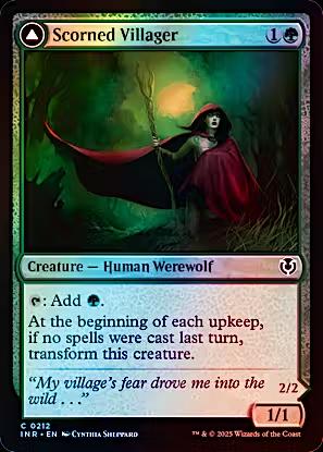 Scorned Villager // Moonscarred Werewolf [Foil] #212