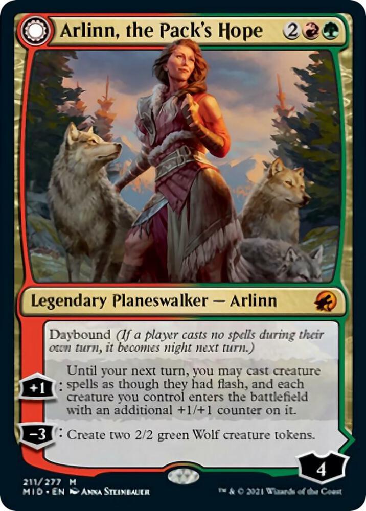 Arlinn, the Pack's Hope & Arlinn, the Moon's Fury [Foil] #211