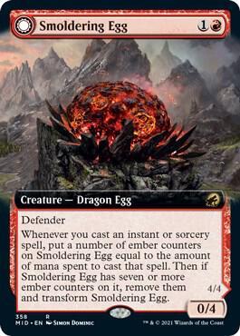 Smoldering Egg & Ashmouth Dragon [Extended Art] #358