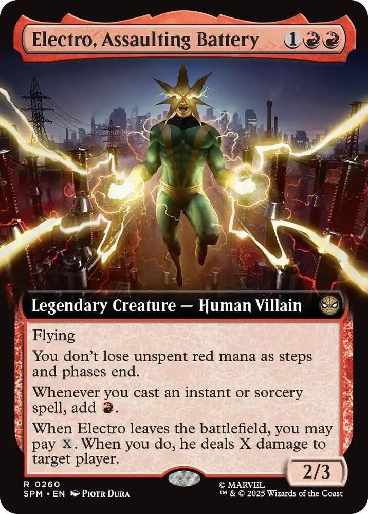 Electro, Assaulting Battery [Extended Art Foil] #260