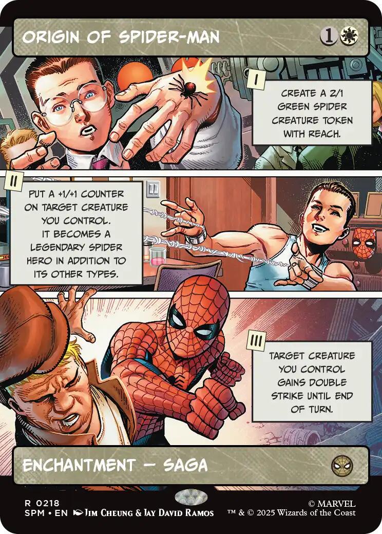 Origin of Spider-Man [Borderless Foil] #218