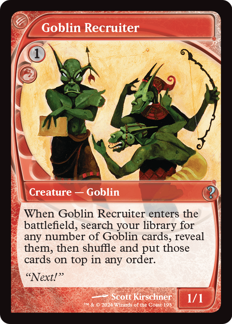 Goblin Recruiter #193