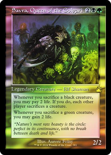Savra, Queen of the Golgari [Retro Frame Foil] #381