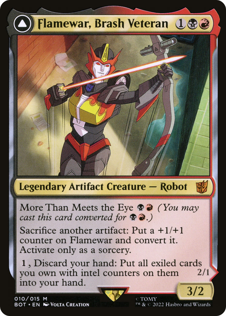 Flamewar, Brash Veteran [Foil] #10