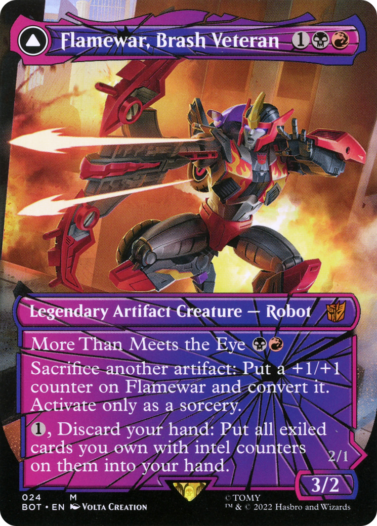 Flamewar, Brash Veteran [Foil] #24