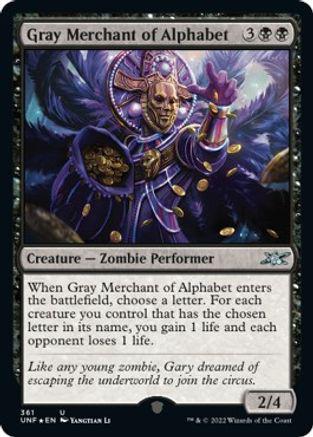 Gray Merchant of Alphabet [Galaxy Foil]