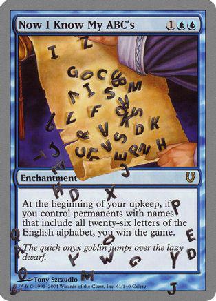 Now I Know My ABC's [Foil]