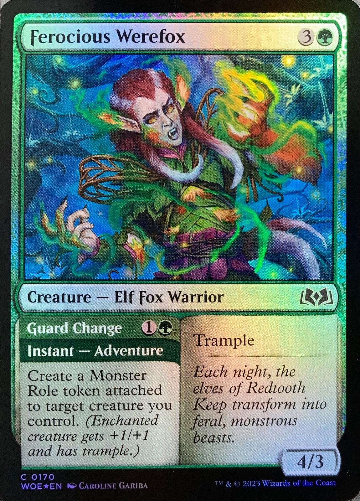 Ferocious Werefox // Guard Change [Foil] #170