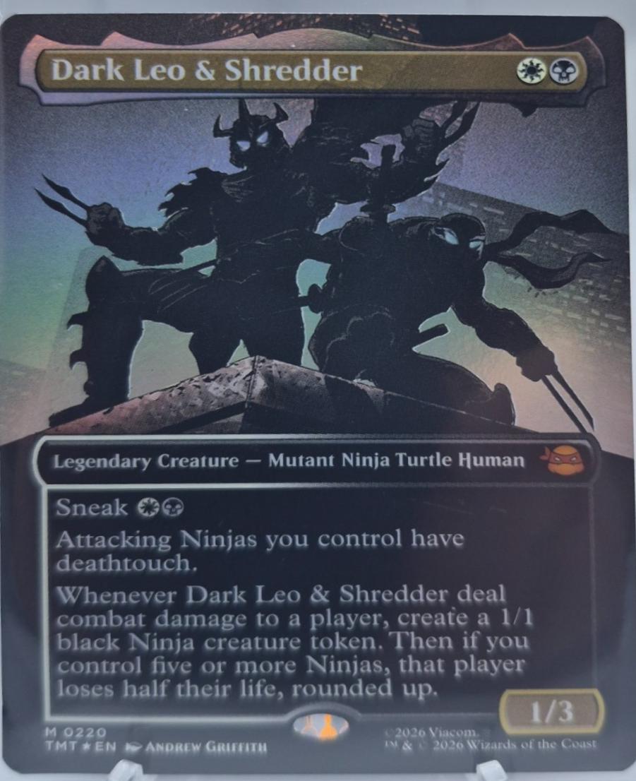 Dark Leo & Shredder [Borderless Foil] #220