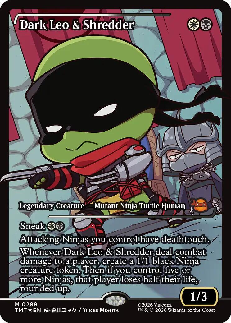 Dark Leo & Shredder [Showcase Foil] #289
