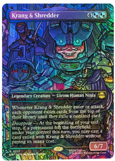 Krang & Shredder [Borderless Foil] #201