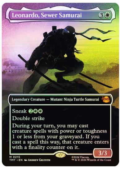Leonardo, Sewer Samurai [Borderless Foil] #215