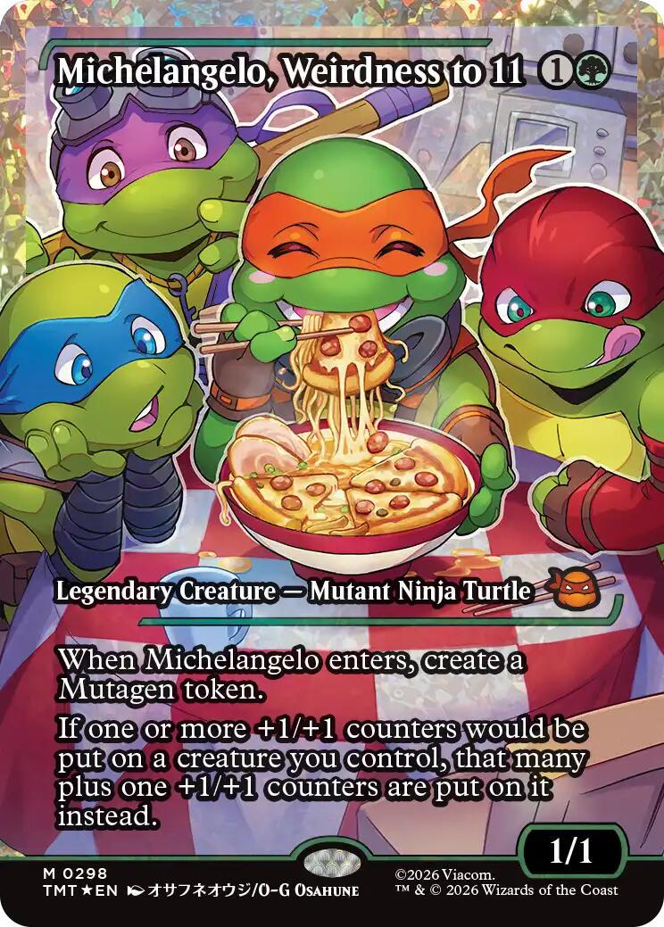 Michelangelo, Weirdness to 11 [Showcase Foil] #298