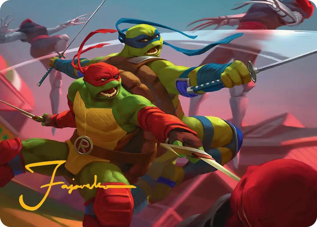 Raph & Leo, Sibling Rivals Art Card [Gold-Stamped Signature] #16