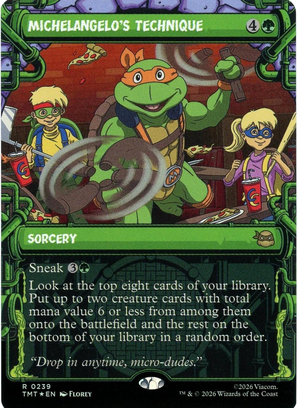 Michelangelo's Technique [Showcase Foil] #239
