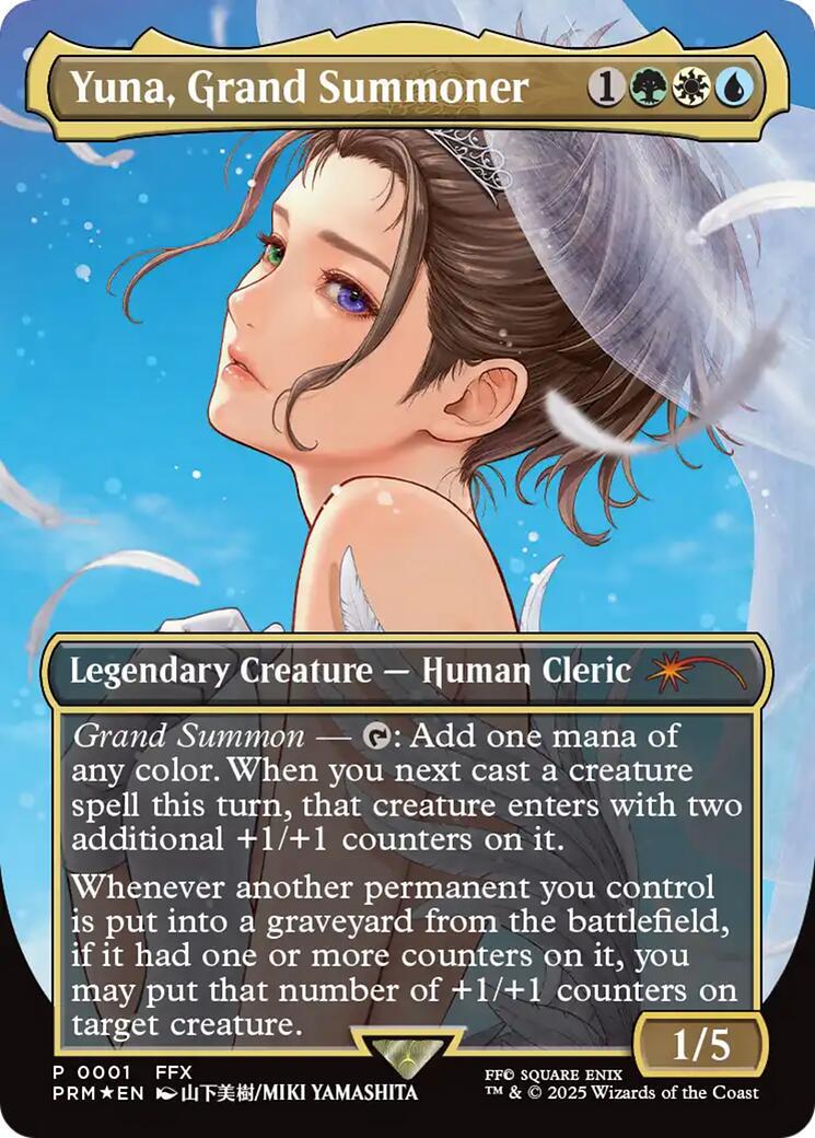 Yuna, Grand Summoner [Borderless Foil] #1