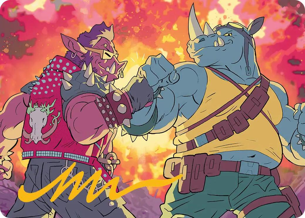 Bebop & Rocksteady Art Card [Gold-Stamped Signature] #29