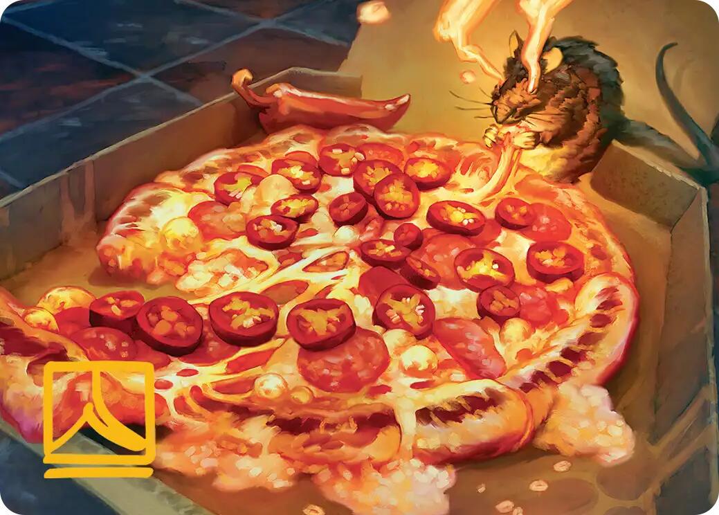 Spicy Oatmeal Pizza Art Card [Gold-Stamped Signature] #11