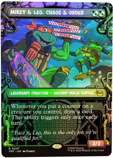 Mikey & Leo, Chaos & Order [Showcase Foil] #247