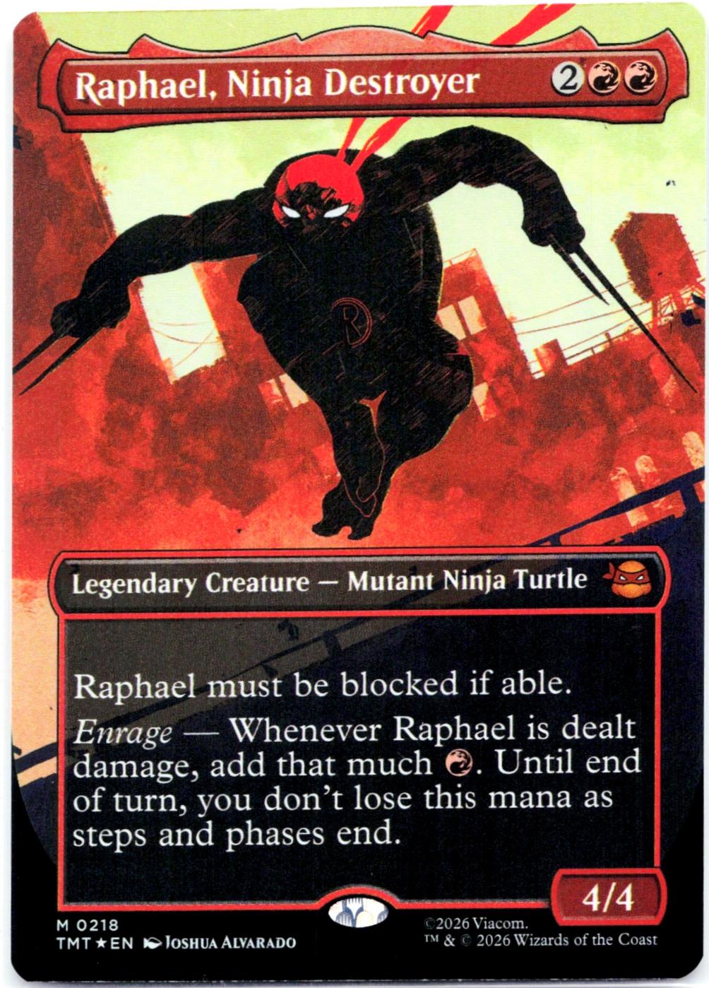 Raphael, Ninja Destroyer [Borderless Foil] #218
