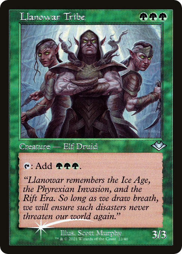 Llanowar Tribe [Retro Frame Foil] #22