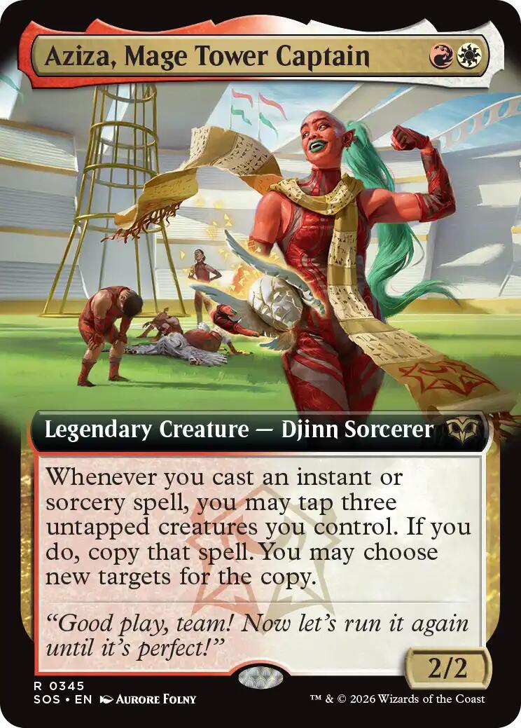 Aziza, Mage Tower Captain [Extended Art Foil] #345