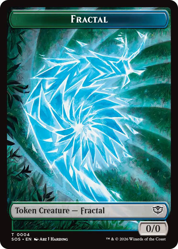 Fractal // Pest Double-Sided Token [Foil] #4