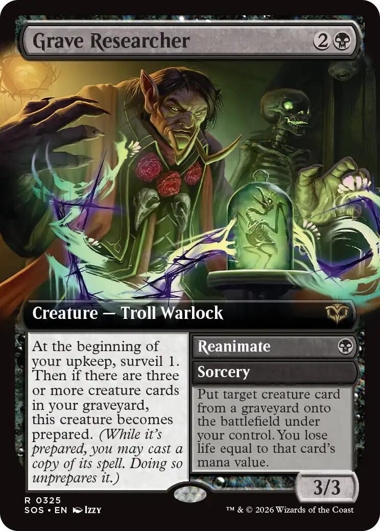 Grave Researcher [Extended Art Foil] #325