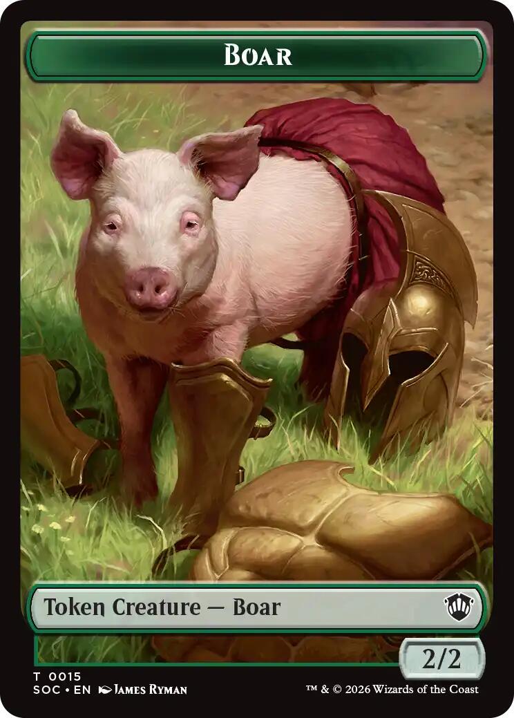 Boar // Frog Lizard Double-Sided Token [Foil] #15