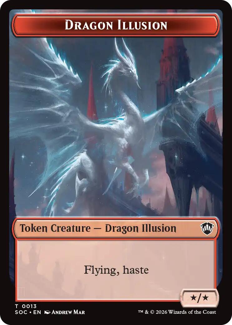 Dragon Illusion // Elemental Double-Sided Token [Foil] #13