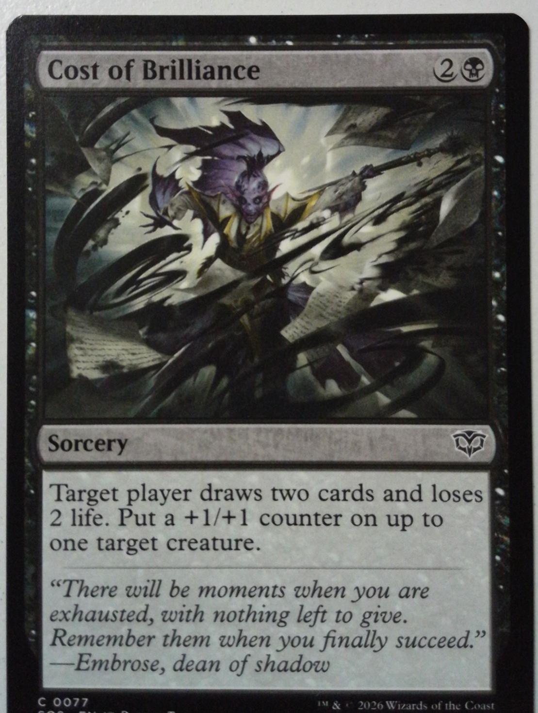 Cost of Brilliance] #77