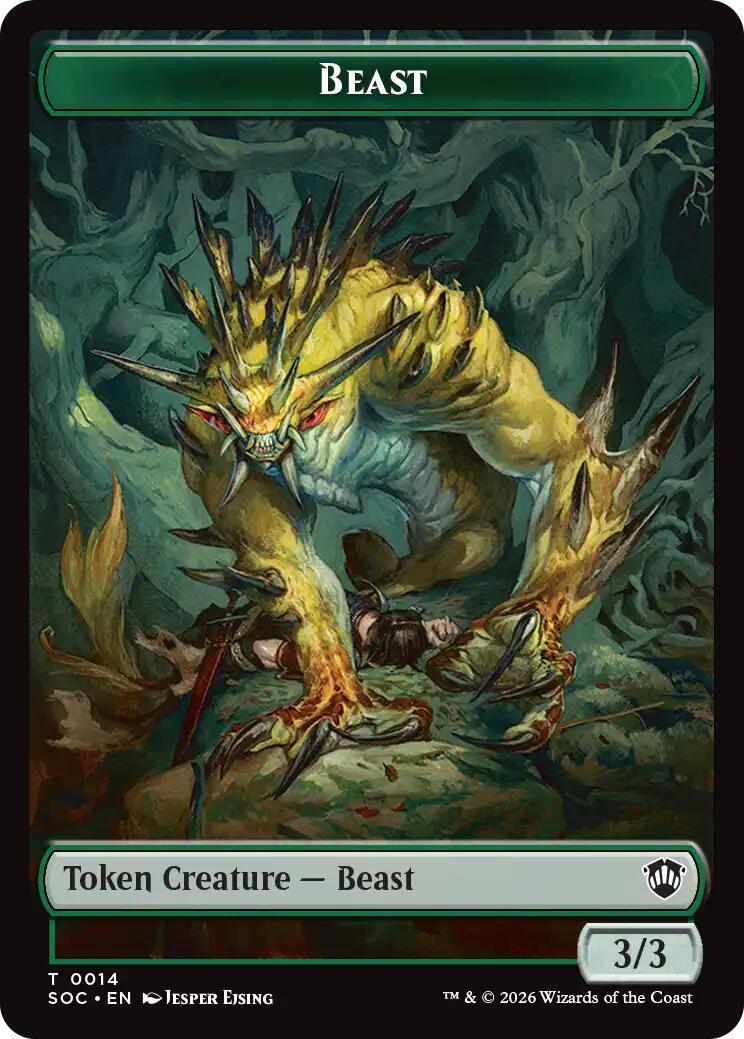 Beast // Fractal Double-Sided Token #14