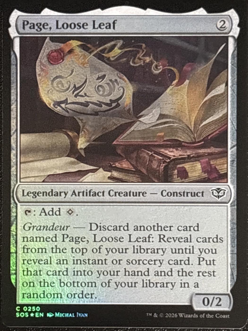 Page, Loose Leaf [Foil] #250