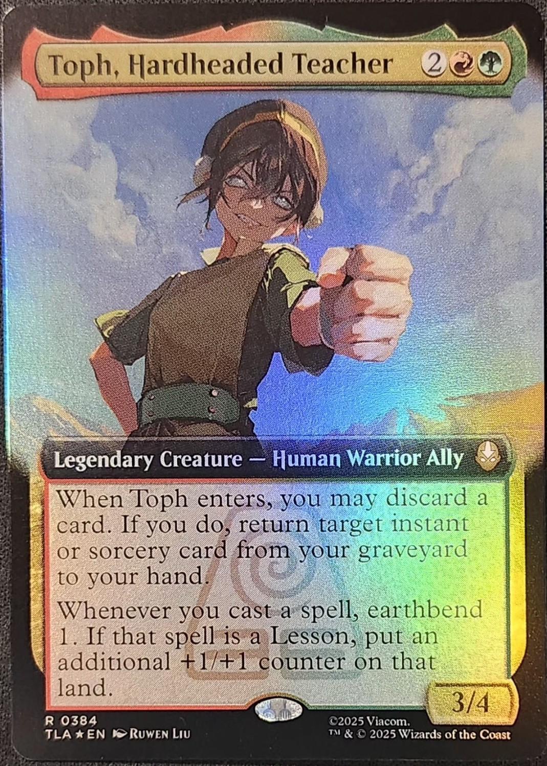 Toph, Hardheaded Teacher [Extended Art Foil] #384 #384