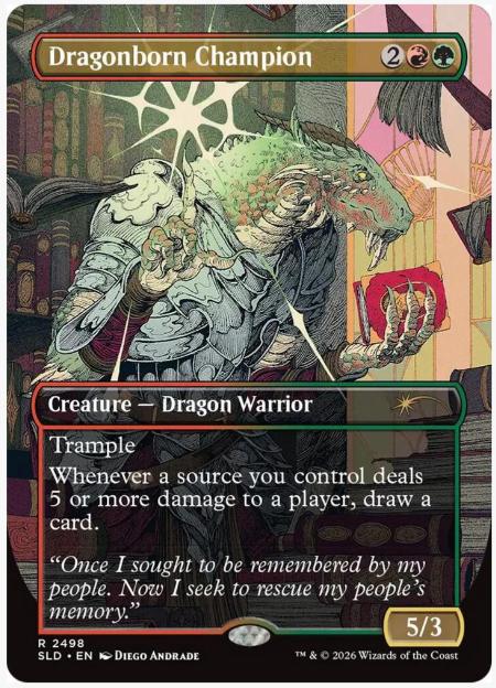Dragonborn Champion [Borderless] [Foil] #2498