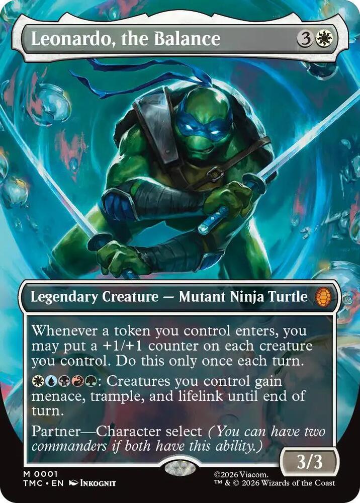 Leonardo, The Balance [Borderless Foil] #1