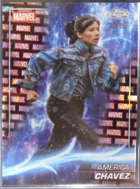 America Chavez [Marvel Red Black Lava Refractor] #131