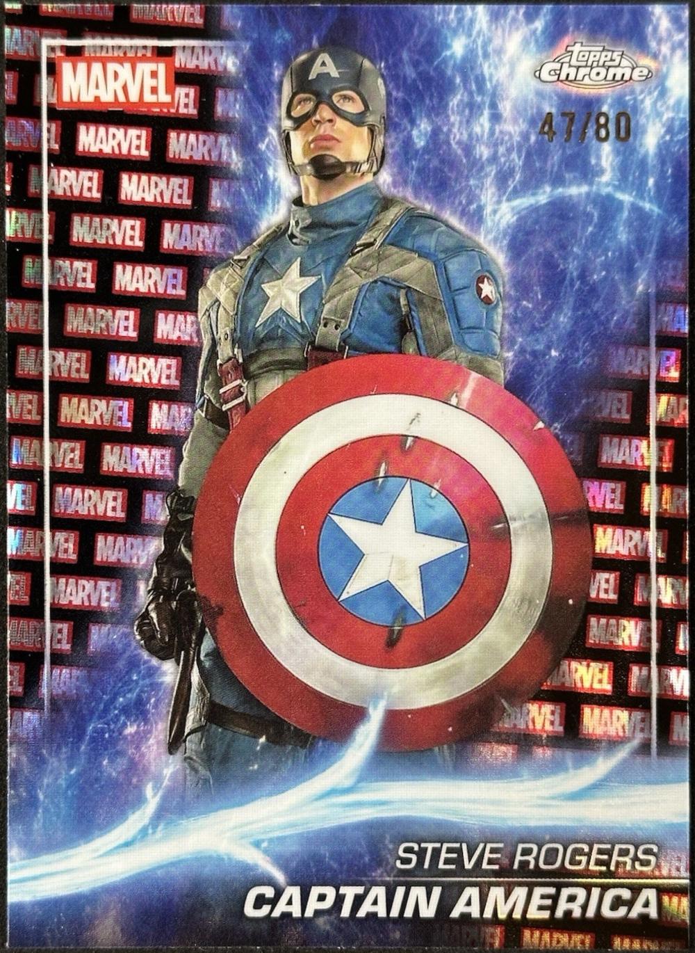 Captain America [Marvel Red Black Lava Refractor] #20