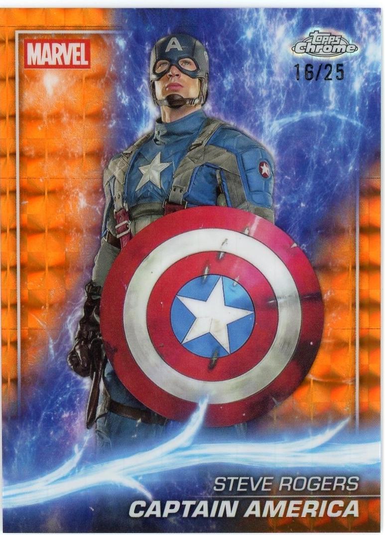 Captain America [Orange Geometric Refractor] #20